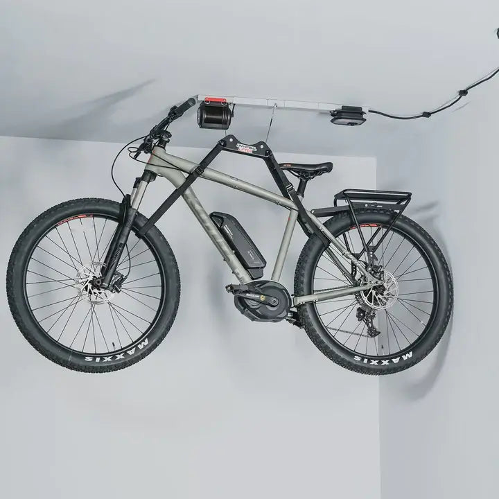 Single Bike Electric Garage Storage Motorized Pully Solo Bicycle Lif Best Damn Lifts