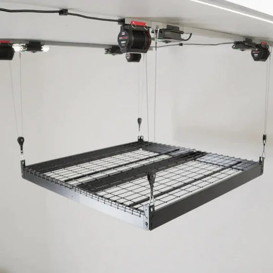 The 4x4 Feet 400lb Load Capacity Electric Motorized Garage Storage Platform Lift by GarageSmart & SmarterHome