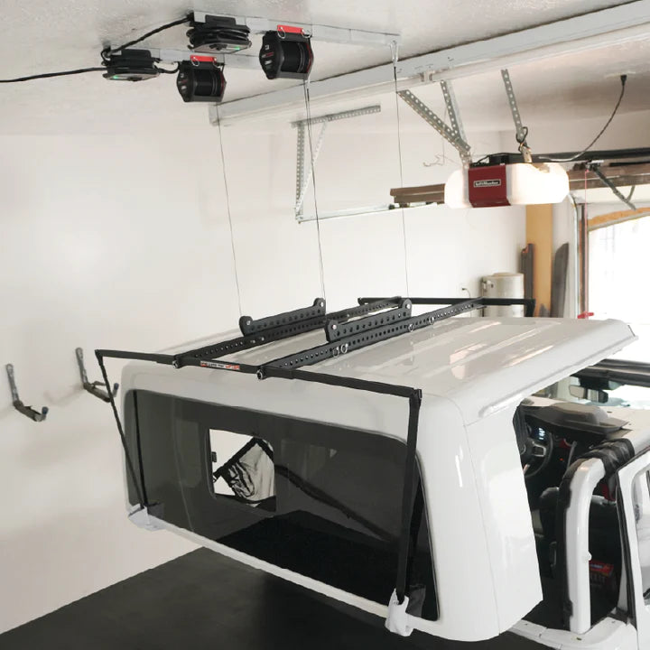 Electric Motorized Jeep Gladiator Truck Hard Top Storage Lift by Garag Best Damn Lifts