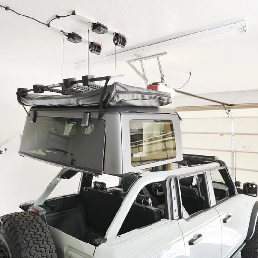 Electric Motorized Ford Bronco Truck Hard Top Storage Lift by GarageSmart & SmarterHome