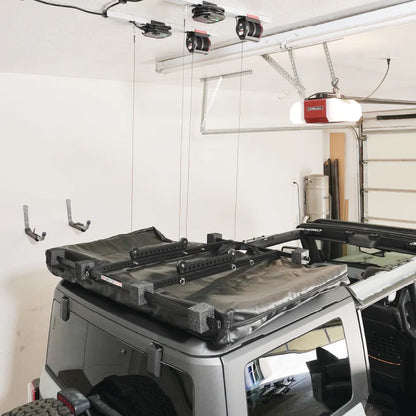 Electric Motorized Jeep Gladiator Truck Hard Top Storage Lift by GarageSmart & SmarterHome