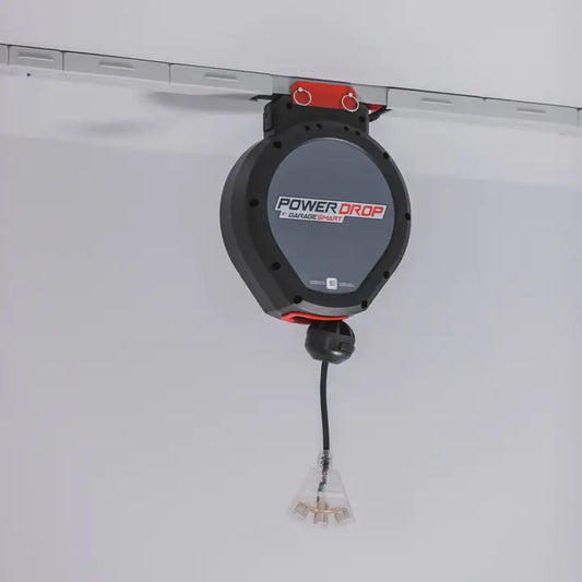 Power Drop Retractable Overhead Ceiling Extension Cord by GarageSmart & SmarterHome